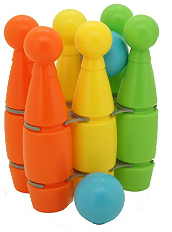 Androni Giocattoli 7224 Set di Birilli 6 e Palline 2, Plastica, Multicolore