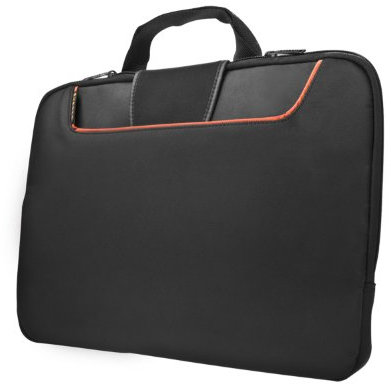 Everki Commute Laptop Sleeve 33,78 cm (13,3) - Laptop/Ultrabook Schutztasche mit verstaubaren Griffen und Vordertasche für Dokumente und Zubehör, schwarz