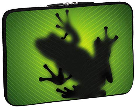 PEDEA Laptop Bag Case Design Sleeve for 15.6 inch, Green Frog