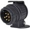 as - Schwabe Adaptateur Monobloc 13/7 Prise Mâle Raccord Voiture 13 Broches pour Attelage Caravane 7 Broches CampingCars et Caravanes IP44 Made in Germany Noir | 60439