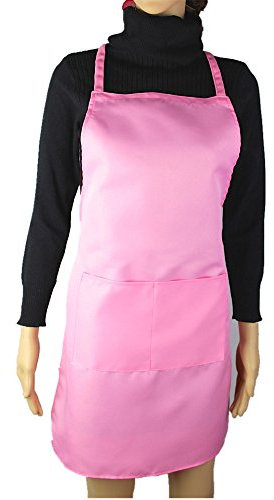 RayLineDo Schürze mit zwei Taschen, Unisex, einfarbig, ideal für Kellner/innen und Köche oder Köchinnen