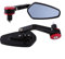 1 Paar Universal-Motorrad-Seitenspiegel aus Aluminium, 2,2 cm (7/8 Zoll), Farbe: Rot