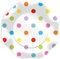 Zeus Party Piatti Carta Fondi a Pois Multicolore 10pz. Ø 23cm