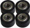 BQLZR 32x8x16MM Schwarz 608ZZ Lager Flache Nut Kugellager Führungsrolle Räder Rolle 149 KG Tragende Möbelrolle Packung mit 4
