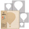 NAKLEO Schablonen Malen für Kinderzimmer, 5 Stück Set 9x9 bis 34x34cm Ballon Himmel Flug, Wiederverwendbare Kunststoff Malvorlage Raumdekoration, Basteln DIY Wand Möbel Papier Stoff
