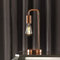 K LIVING Caitlin Industrial Filament Bulb Table Desk Lamp Brushed Copper Rose Gold