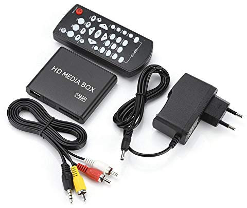 Taidda Full HD Mini Box Media Player, 110-240V Full HD Mini Box Media Player 1080P Media Player Box Soporte USB MMC RMVB MP3 AVI MKV 3#