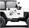Autoaufkleber Kompass Offroad Windrose Sticker Folie für Auto Motorrad Wohnwagen Wohnmobil Anhänger Aufkleber Selbstklebend Kfz Zubehör KX060 (Schwarz Matt, Design 3 groß)