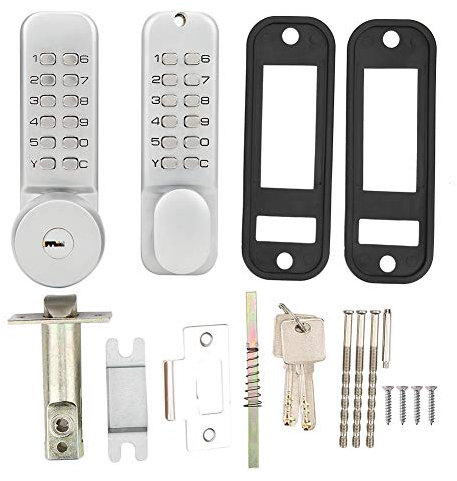 Serrure à mot de passe mécanique à double face en alliage de zinc Serrure à mot de passe mécanique à double face avec clés Serrure à code de porte de cour Fournitures pour la maison