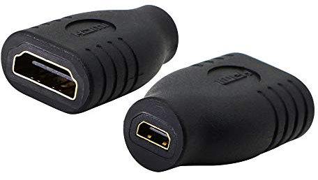 PNGKNYOCN Micro-HDMI-Adapter-Verlängerung, HDMI-Typ-D-Buchse auf HDMI-Typ-A-Buchse, Kupplung, unterstützt 3D, 4K, 1080P, KANGPING für Kameras, Computer, Projektoren (2er-Pack)