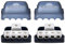 Recoil DB14P 4 Way Power Distribution Block, 1 X 0/2/4 Gauge in / 4 X 4/8 Gauge Out Power Distribution Ground Distributor Block for Car Audio Amplifier Splitter 2 Pack