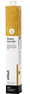 Cricut Smart Iron-On Heat-Transfer Vinyl | 1 sheet | 33cm x 0.9m | Glitter Gold