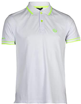 Coveri Polo Uomo Manica Corta Cotone Piquet Polo Uomo Sportiva (BACO Bianco Fluo, XXL)