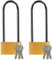Diyife 7CM Langem Bügel Vorhängeschloss, 2er-Pack 6 Schlüssel Wasserdicht Schlösser für Werkzeugkisten, Koffer, Schränke, Spinde, Lager, Garage, Garten - Reibungslos Entriegeln
