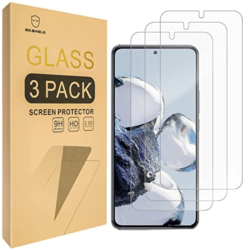 Mr.Shield Verre Trempé pour Xiaomi 12T Pro/Xiaomi 12T 5G Lot3 | Film Protecteur d'écran Vitre Protecteur 9H Dureté