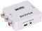 Tbest Cinch Auf VGA-Adapter, AV-Zu-VGA-Konverter, 480P Composite-AV-Adapter, TV-Set-Top-Box Video-Konverter (Weiß)
