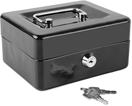 Fireproof Document Box with Key Lock, Safe Storage Box for Valuables, Fire Resistance Security Chest, Fireproof Box for Documents, Passport, Cash, Tablet