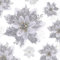 YSUVIN Flores de Navidad para Decorar, 10 Pcs Plata Árbol de Navidad Decoraciones Glitter Flor, Flores Artificiales de Navidad con 10 Pcs Clip para Navidad Boda Fiesta de Año Nuevo (14cm)