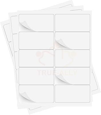 True-Ally 200 Pcs Waterproof Pearl White Vinyl Stickers(No Residue) for Mason Jars Glass Bottles, Decals Craft, Kitchen Jar Labels Bottle Stickers 5cm x 2.5cm