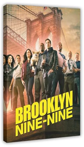 NEDOES Brooklyn Nine-Nine Poster Leinwand Poster Schlafzimmer Dekor Sport Landschaft Büro Zimmer Dekor Geschenk Rahmenstil 20 x 30 cm