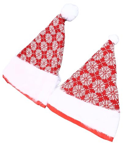 Dekorative Weihnachtsmützen, Interessante Weihnachtsmützen, 2 Stück, Wolle und Flaum, Breite Anwendung für Partys Im Innenbereich