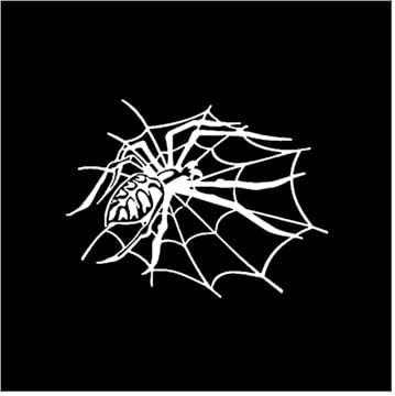 HaiRxr Interessante Halloween Spinnennetz Dekor Auto Aufkleber Zubehör Silhouette (Farbe: Weiß, Größe: 22 cm x 17 cm)