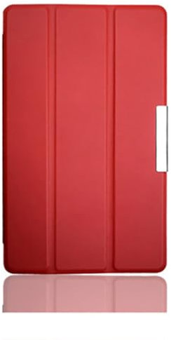 INSOLKIDON Compatible with Google Nexus 7 FHD(2nd Gen.2013 model) Tablet case, Full Coverage Ultra Slim leather Cover Case with folding Stand Cover Rugged with Auto Sleep/Wake (Red)