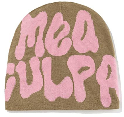 KieTeiiK Beanie Mit Buchstabendruck, Dünne Slouch Mütze, Strickmütze für Damen Und Herren, Unisex