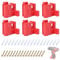 KETTKEL 6 pack Milwaukee drill 12V tool holder,Wall Mount Plastic milwaukee M12 12V tools storage with 18 Screws for Power Tool Storage