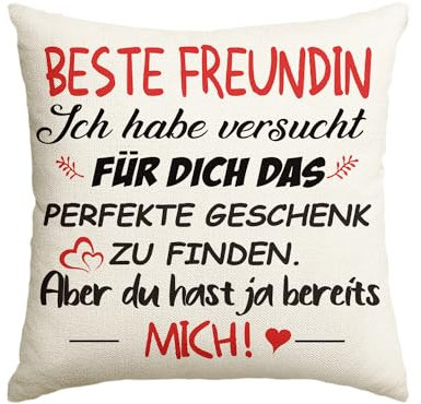 Artoid Mode Geschenk Für Freundin Kissenbezug, 45x45 cm Beste Frau Geburtstagsgeschenke Freundschaft Kissen Liebe Zierkissenbezug Cushion Cover Deko