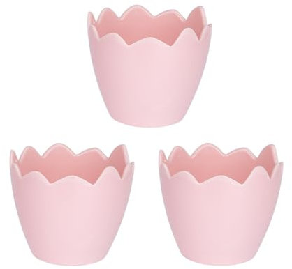 Ideen mit Herz Deko-Eierschalen | Tisch-Dekoration | Nest | Oster-Ei zum Aufstellen | Eier-Becher | befüllbar | Ø 7,8 cm | 7 cm hoch (Pastellrosa)