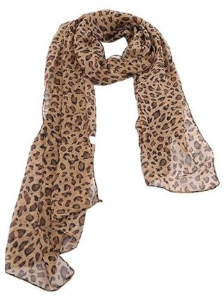 SHTGOI Leopard Schal Chiffon Seidenschal Stola Damen Sommer Leicht Animal Print Elegante Hochwertiges Seidentuch Halstuch Lange Tücher Deko Sonnenschutz Kopftücher Schal Wrap Shawl