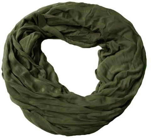 Niklarson Loop Schal Tuch Oliv grün Rundschal 160x45cm unisex Schlauch T7020
