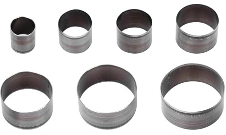 7 Stück Leder Stanz Formen Set, Runde Leathercraft Stanzwerkzeug-Set Handgefertigtes DIY für Leder Handwerk, Locher Werkzeug Leder Bell Crop Puncher für 20/25/30/35/40/45/50 mm