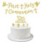 Frist Holy Communion Glitter Banner Garland +5pcs Frist Holy Communion Cake Toppers Gold Glitter Dove Cross Grail Gold Cupcake Toppers Christening Decoration Kit for Baptism Communion Party Supply