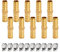 5 pièces Connecteur de Tuyau en Laiton de 10mm, Raccords de Tuyau Laiton avec 5 Pinces Raccord de Durite Droit 2 Voies, Connecteur Cannelé pour Conduite d'air, Conduite d'eau, Conduite de Carburant