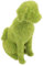 PHENOFICE Kleine Tierverzierung Tierstatue Rasenfiguren Beflocken Mooshase Beflocktes Kaninchen Miniatur-terrassenverzierung Landschaftstier Mooshasen- Grüner Mooshase Green Kunststoff