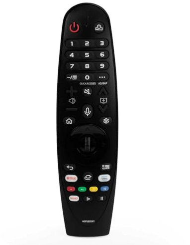 OcioDual Fernbedienung für Fernseher, Schwarz, Kompatibel mit MR20GA, AKB75855501, Smart TV, UHD, A1, B1, C1, G1, Z1, OLED, 4K, HDR, Kabellose Fernbedienung Magic Function