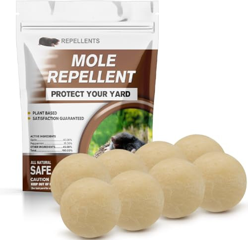 WENQHL Repellente Talpe,Trappola per Talpe,Repellente Ultrasuoni per Talpe,Dissuasori per Talpe per Prato, Giardino, Fattoria,Verde-8P