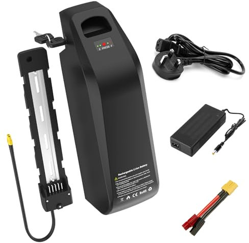 YASCO 36V 48V 52V Electric Bike Lithium-ion Power13Ah 15Ah 18Ah 20Ah 25Ah Lithium-ion Mountain Electric Bicycle Battery for 100-1500W Motor (48V 25AH for 250-1500W Motor)