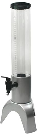 Gralara Torre de dispensadores de cerveza, margarita, sólida mesa de dispensador de bebidas de cerveza para restaurantes de cocinas al aire libre, Plata, 1.5l