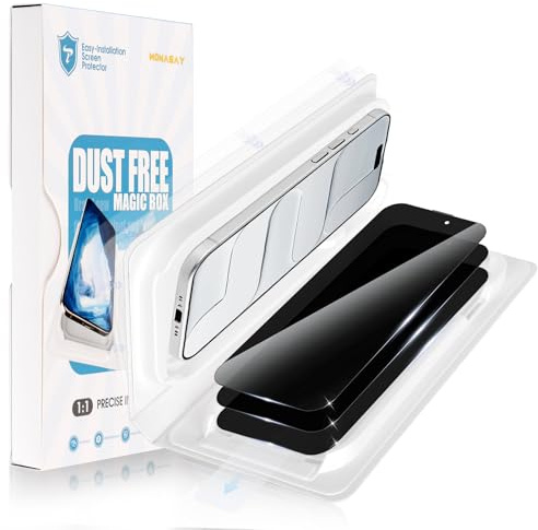 MONASAY iPhone Air 6.6 inch Privacy Screen Protector, 3-piece | Bring one piece of dust-free installation tool,X-Silk coating technology, True 25°Anti Spy,No Bubbles No Dust