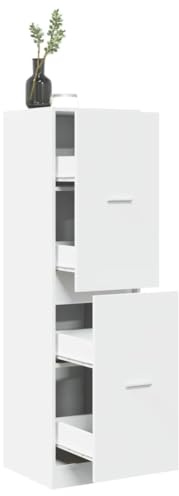 KTHLBRH Armoire apothicaire pharmacie avec tiroirs, meuble de rangement pour cuisine, salon ou bureau, structure en bois stable et durable avec guides métalliques doux