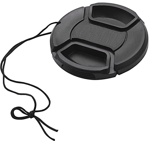 yeraa Objektivdeckel 58 mm mit Objektivdeckel, Loch für Leine, Set für digitale Spiegelreflexkameras für (58 mm) – 4 Stück