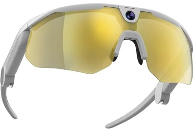 BleeqUp Ranger Smart Camera Glasses with ZS Lens,120°FOV Recording, White | 16MP Camera, 3K HD Video, 4K Photo Capture, EIS Anti-Shake, Open-Ear Audio Music, UV400 Protection Sunglasses for Men Women