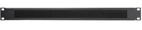 WSOLDMA 1U Brush Panel Rack Mount Blanking Plate Cable Management Panel for 19-inch Rack or Cabinet Black