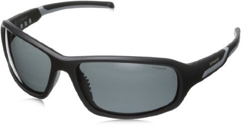 Polaroid P7406 Rectangular Sunglasses, NERO GRIGIO