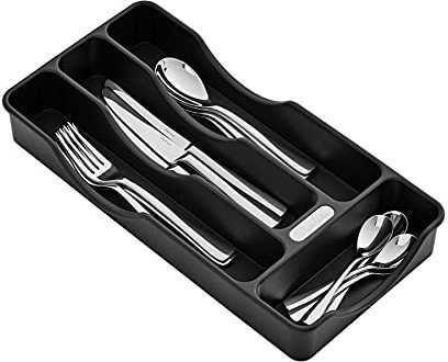 Robert Welch Malvern Bright, 16 Piece Cutlery Set for 4 People, with Tray. Made from Stainless Steel. Dishwasher Safe.