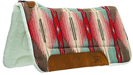Weaver Leather Unisex-Erwachsene 81,3 x 81,3 cm AP Cut-Back S/PAD, H9 Schabracke, Rot/Türkis, 30 x 30