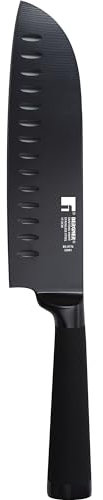 Bergner CUCHILLO SANTOKU 17.5CM Acero INOXIDABLE Black Blade BG Asien-Messer, Stainless Steel, Schwarz, 17.5 x 30 x 30 cm